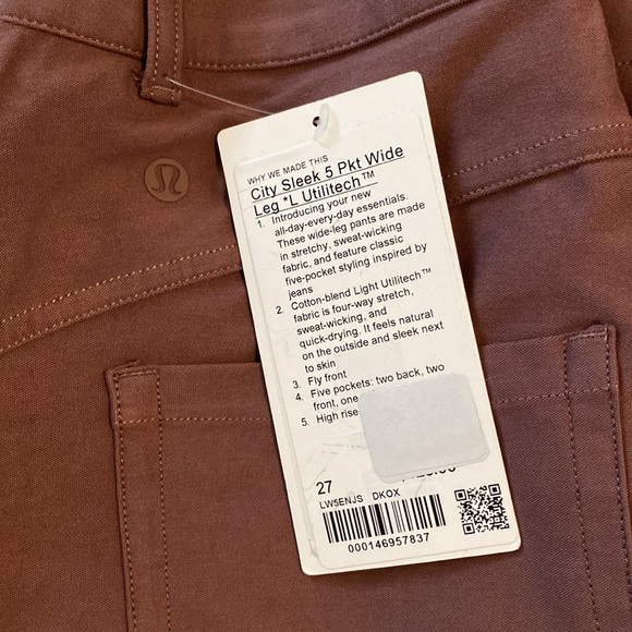 ❤️ Lululemon City Sleek 5 Pocket High-Rise Wide-Leg Pant *Light Utilitech NWT - Picture 6 of 10